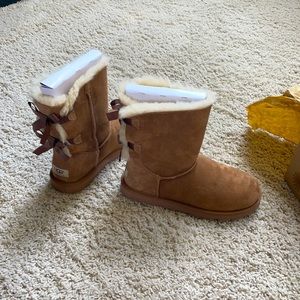 UGG Bailey Bow Chestnut Boots